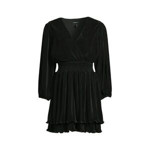 BCBG Paris Faux Wrap Long Sleeve Dress M